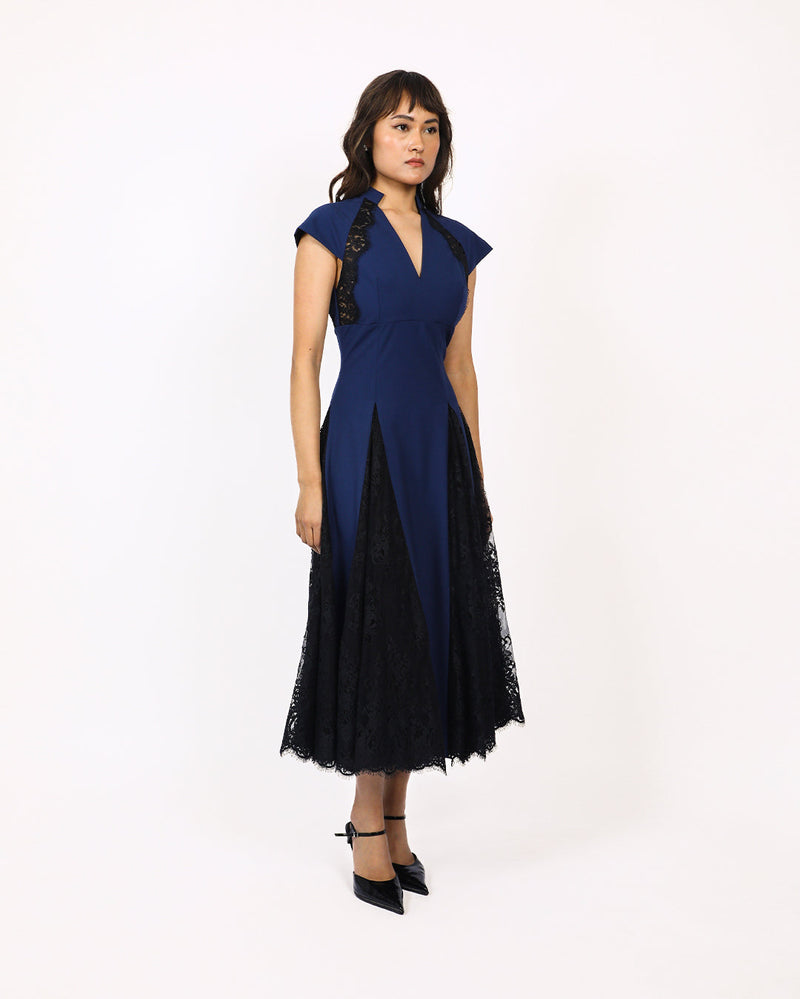Lace Godet dress mul Buy Lace Godet dress from C&W | Dresses for Women by Leh Studios in multi color for women in Singapore