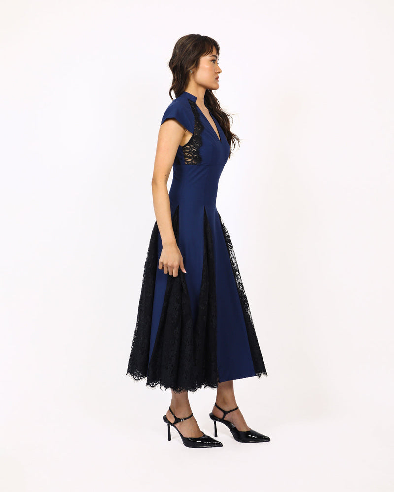 Lace Godet dress mul Buy Lace Godet dress from C&W | Dresses for Women by Leh Studios in multi color for women in Singapore