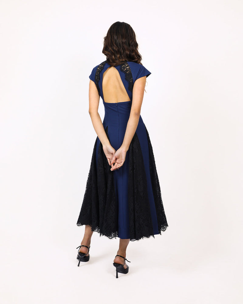 Lace Godet dress mul Buy Lace Godet dress from C&W | Dresses for Women by Leh Studios in multi color for women in Singapore
