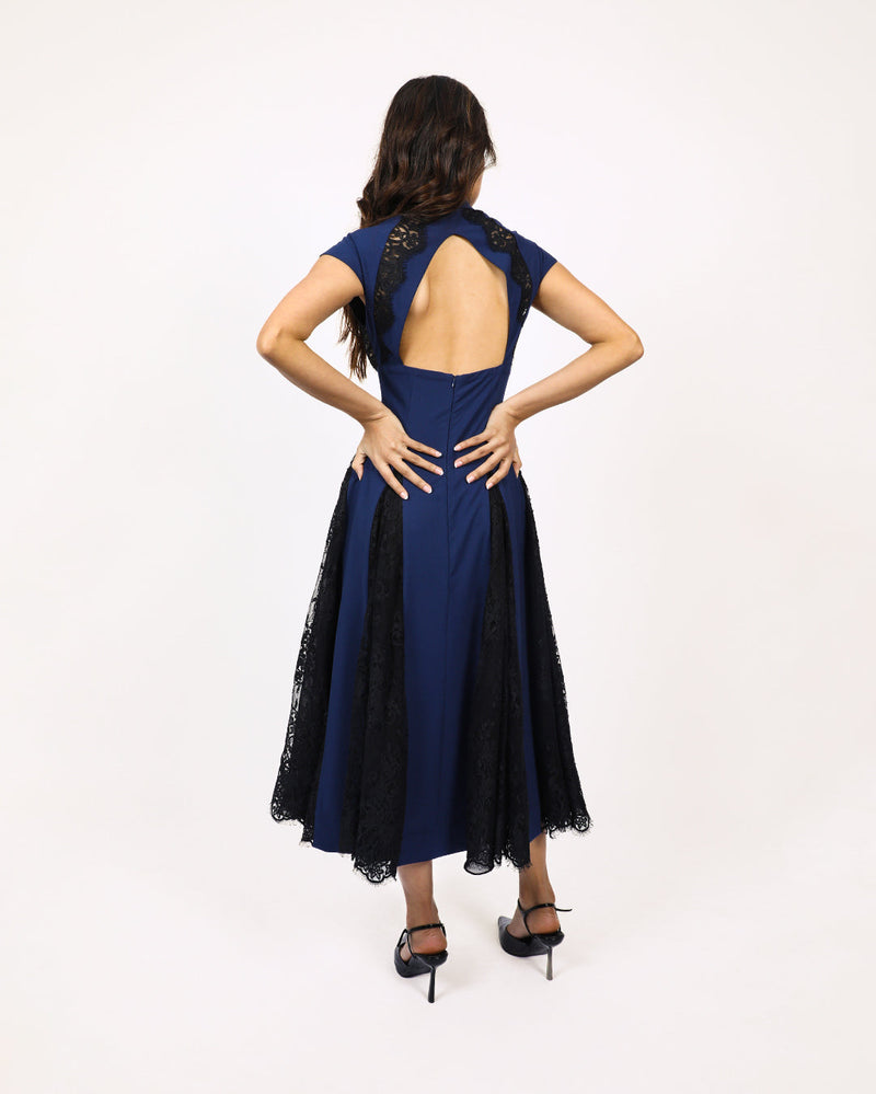 Lace Godet dress mul Buy Lace Godet dress from C&W | Dresses for Women by Leh Studios in multi color for women in Singapore