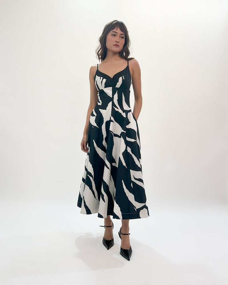 Stream Strap dress 100% cotton Buy Stream Strap dress from C&W | Dresses for Women by Leh Studios in black color for women in Singapore