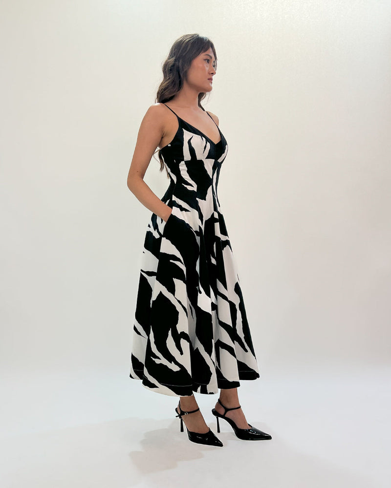 Stream Strap dress 100% cotton Buy Stream Strap dress from C&W | Dresses for Women by Leh Studios in black color for women in Singapore