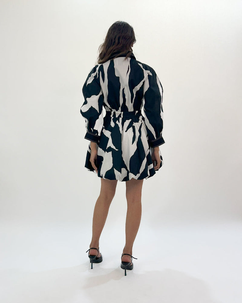 Stream bubble hem dress 100% cotton Buy Stream bubble hem dress from C&W | Dresses for Women by Leh Studios in black color for women in Singapore