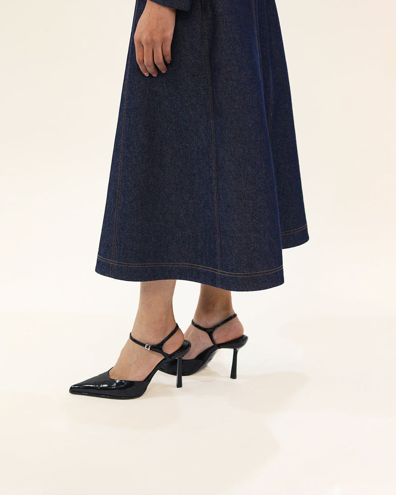 Denim Zip Dress 100% cotton Buy Denim Zip Dress from C&W | Dresses for Women by Leh Studios in blue color for women in Singapore