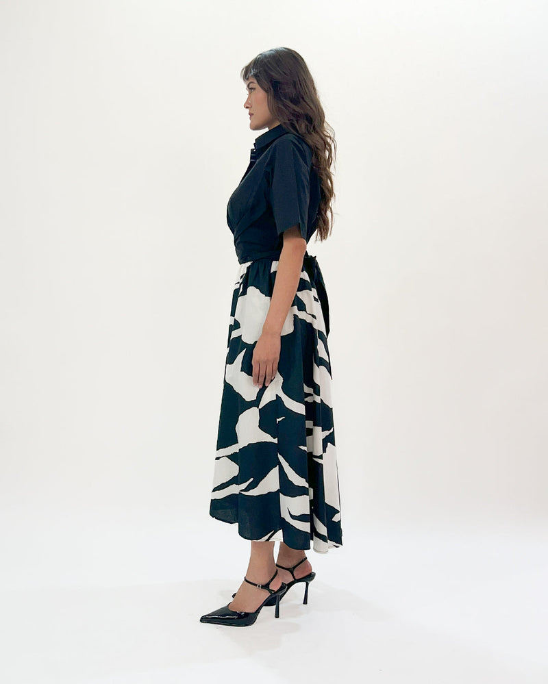 Stream Omi dress 100% cotton Buy Stream Omi dress from C&W | Dresses for Women by Leh Studios in black color for women in Singapore