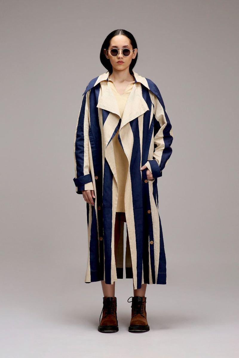 Egg-Shell Jacket & A-Line Shift Dress Set (2 PCS) cotton by Mati in white color for women in Singapore