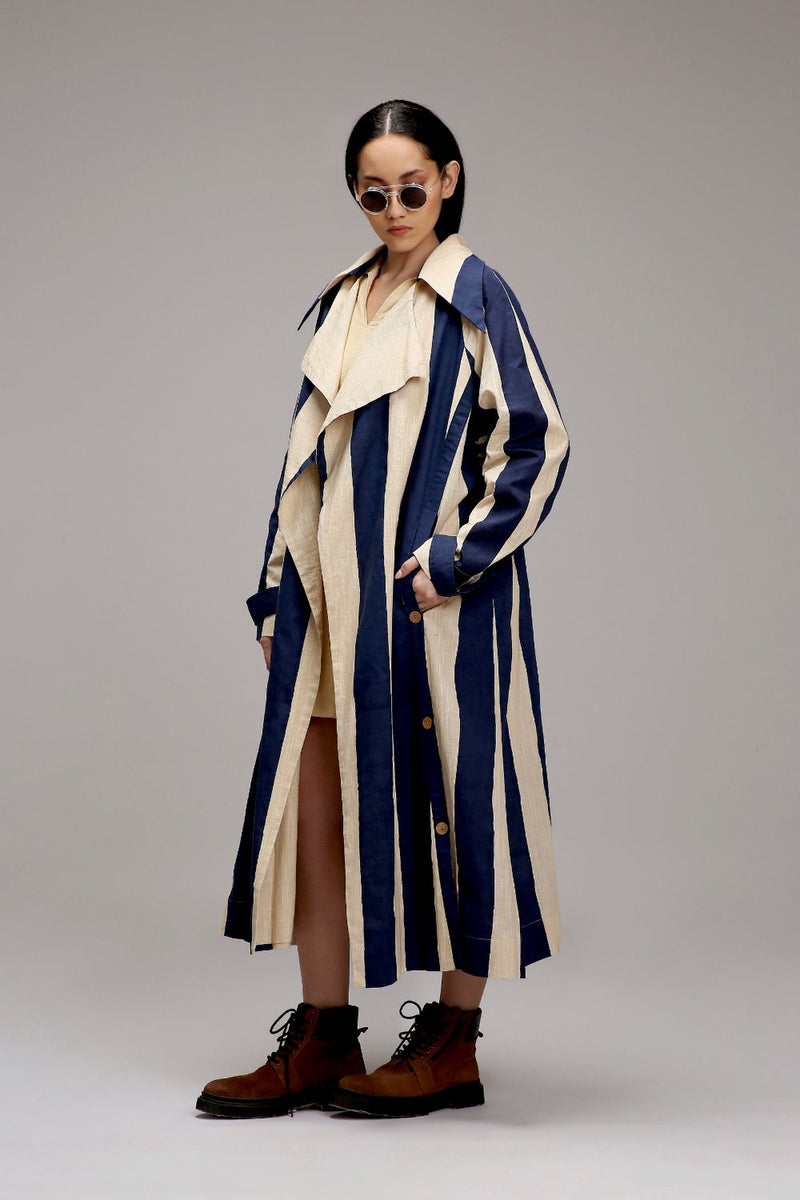 Egg-Shell Jacket & A-Line Shift Dress Set (2 PCS) cotton by Mati in white color for women in Singapore