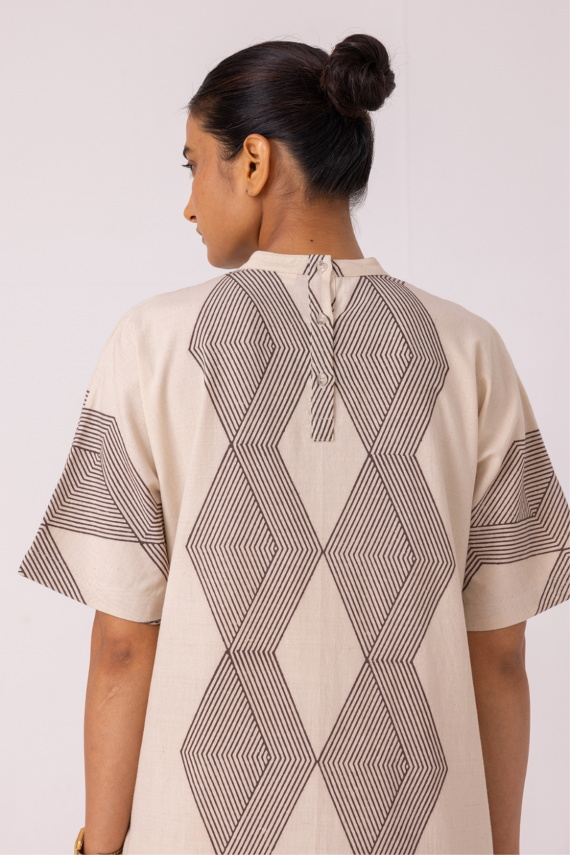 Ehan Hand Printed Midi Dress cotton by The Summer House for women in Singapore