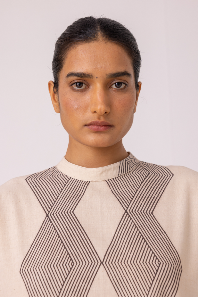 Ehan Hand Printed Midi Dress cotton by The Summer House for women in Singapore