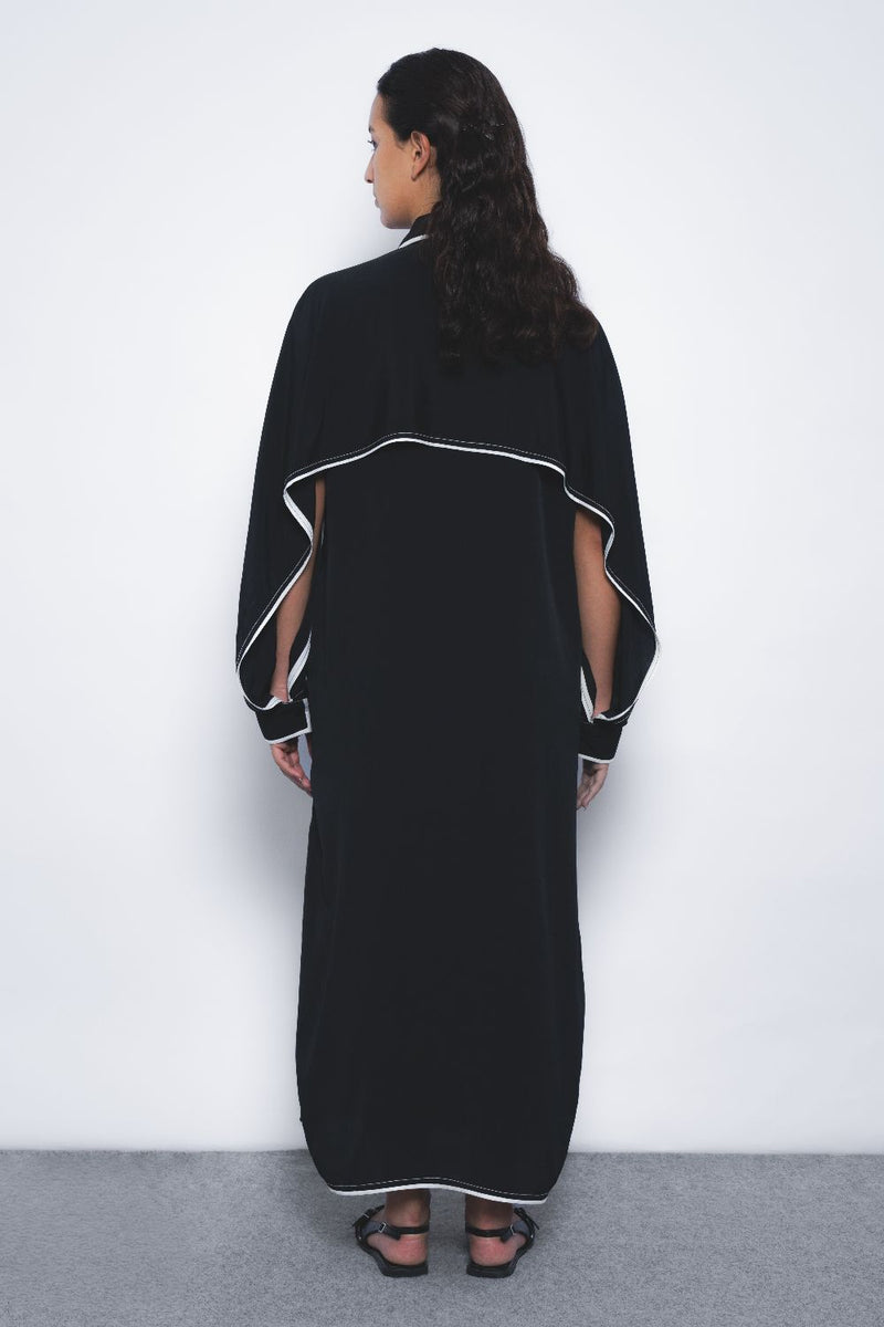 Elian Crepe Shirt Dress - Black and White mul Buy Elian Crepe Shirt Dress - Black and White from C&W | Dresses for Women by Leh Studios in multi color for women in Singapore