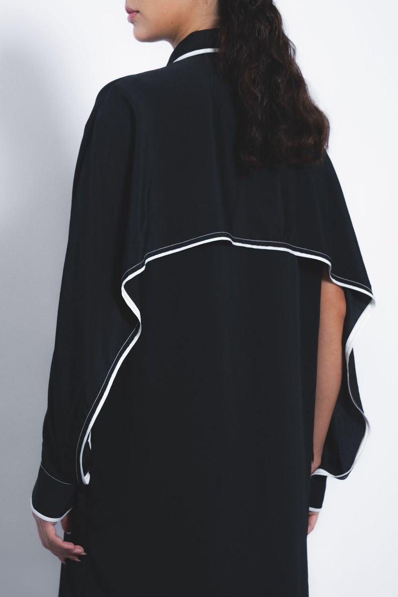 Elian Crepe Shirt Dress - Black and White mul Buy Elian Crepe Shirt Dress - Black and White from C&W | Dresses for Women by Leh Studios in multi color for women in Singapore