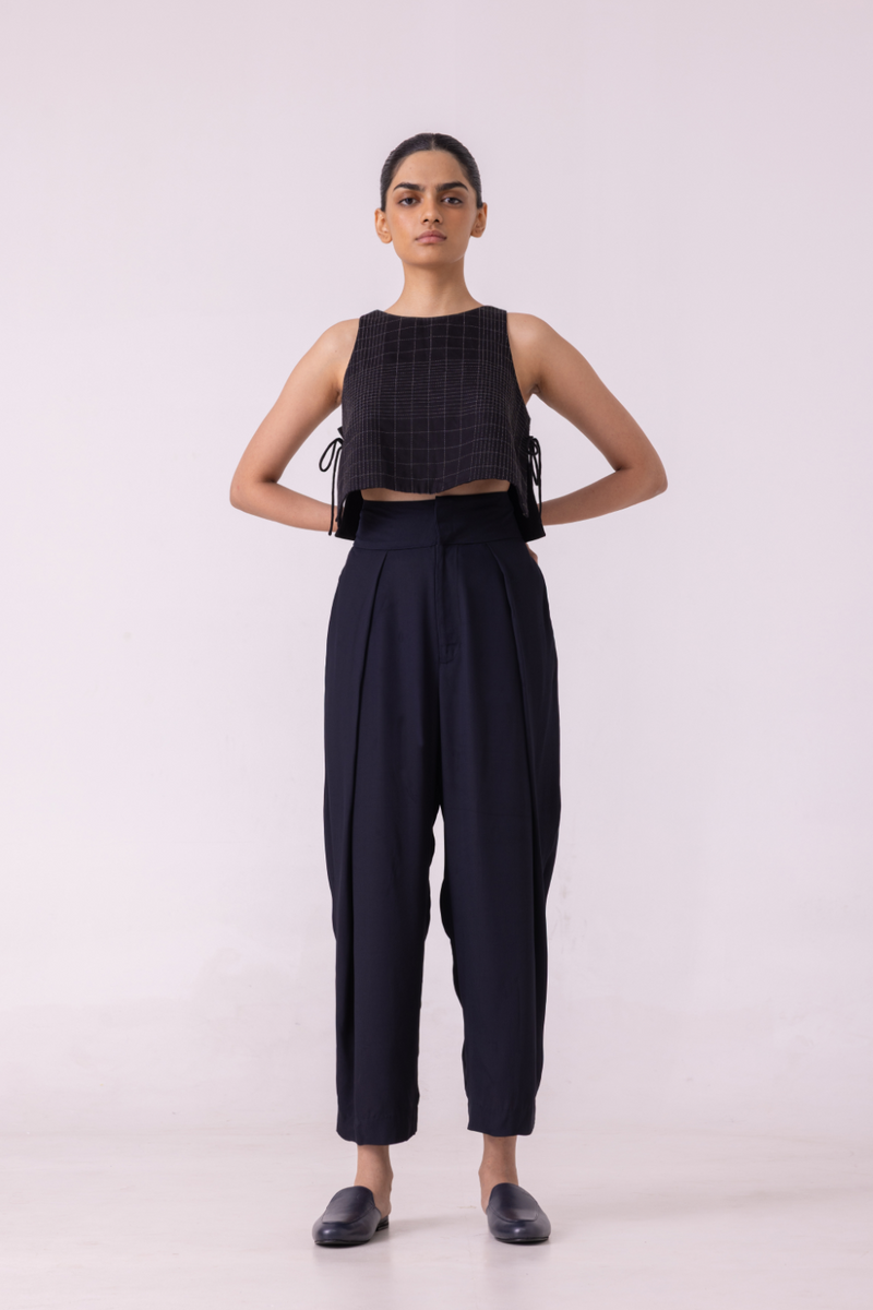 Elinor Black Barrel Pants satin by The Summer House in orange color for women in Singapore