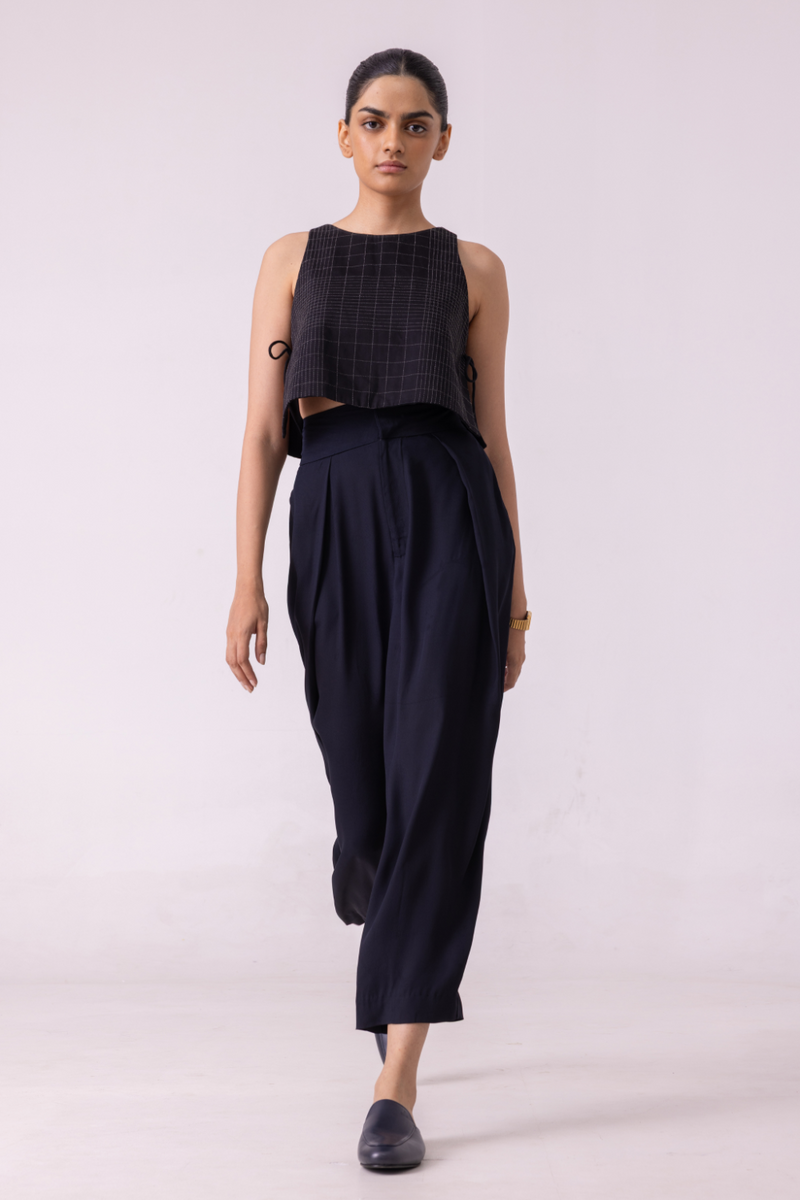Elinor Black Barrel Pants satin by The Summer House in orange color for women in Singapore