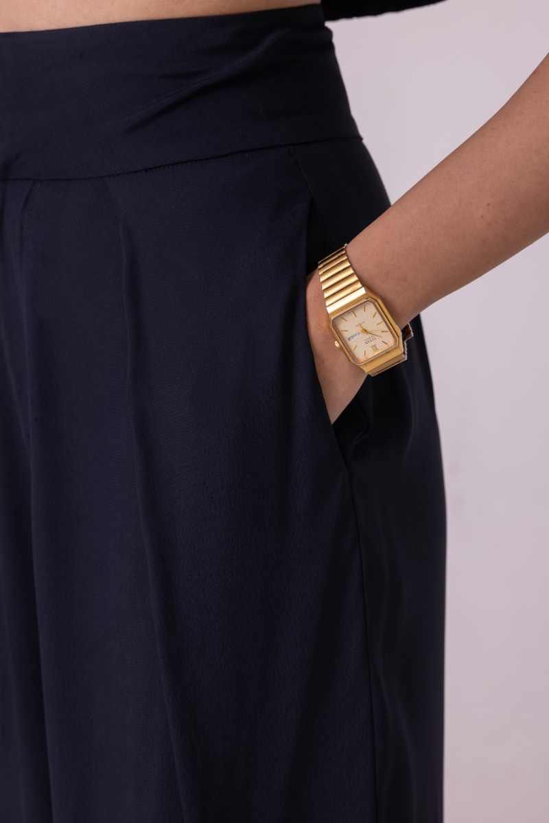Elinor Black Barrel Pants satin by The Summer House in orange color for women in Singapore