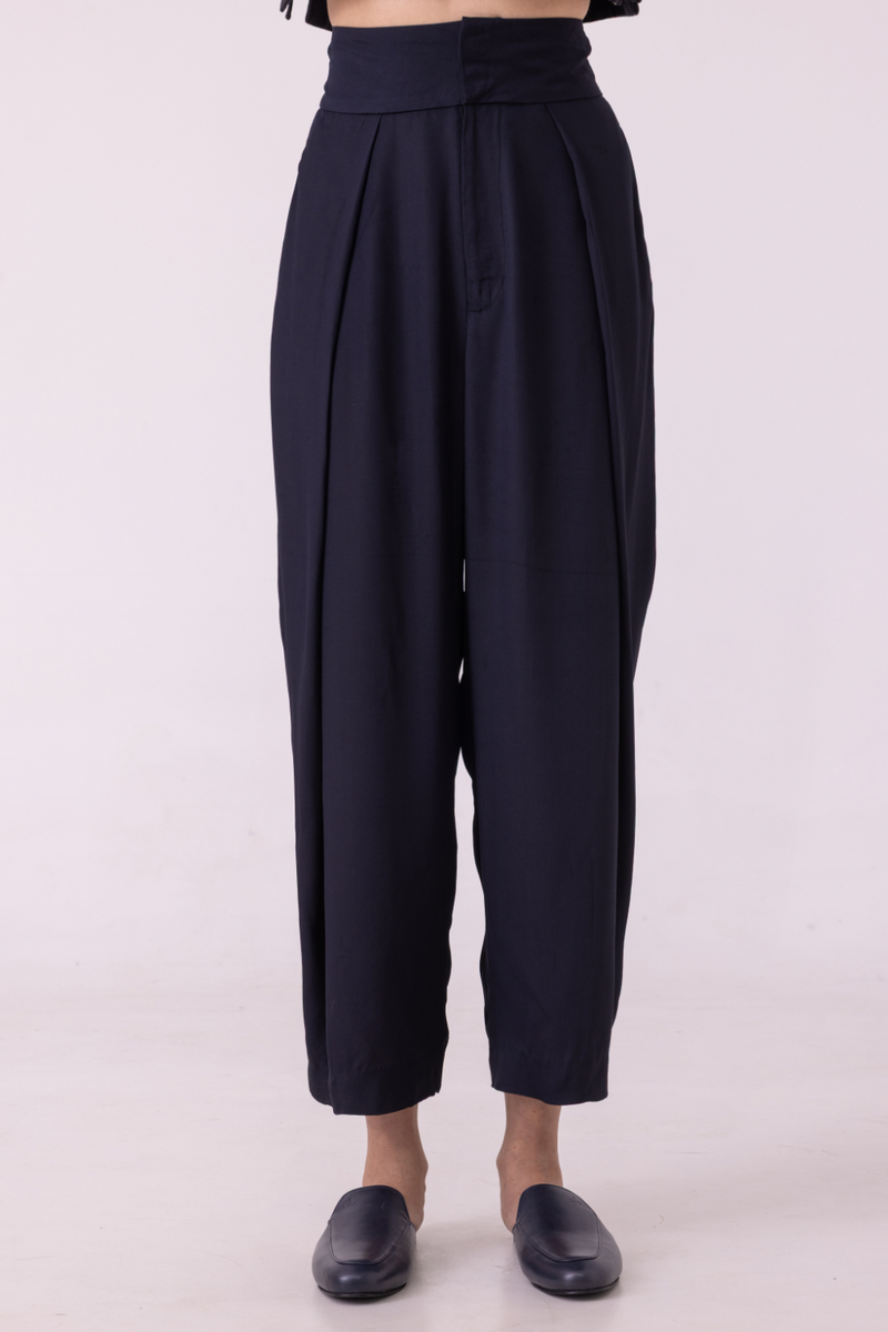 Elinor Black Barrel Pants satin by The Summer House in orange color for women in Singapore