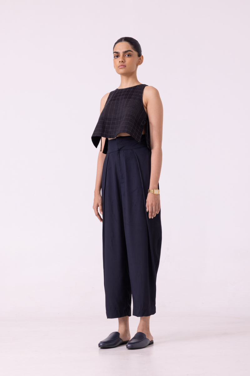 Elinor Black Barrel Pants satin by The Summer House in orange color for women in Singapore