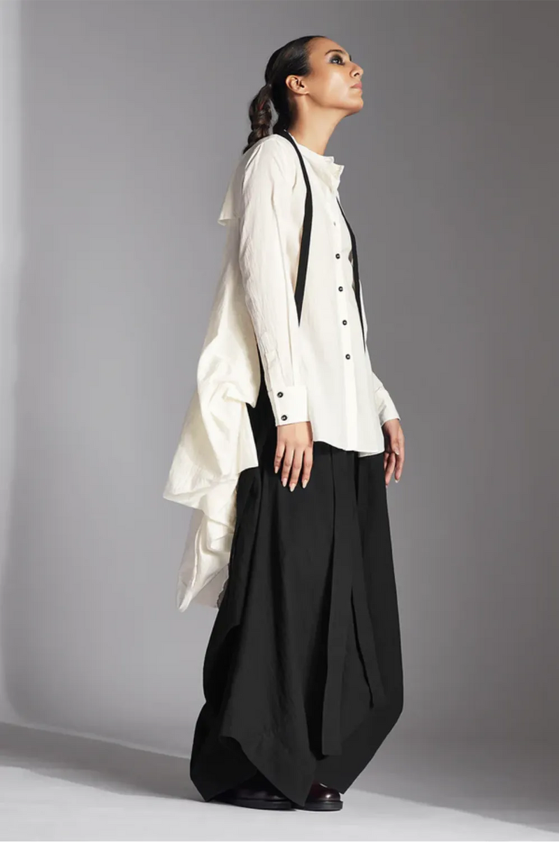 Elva Shirt in Organic Cotton-White cotton by Chola in white color for women in Singapore