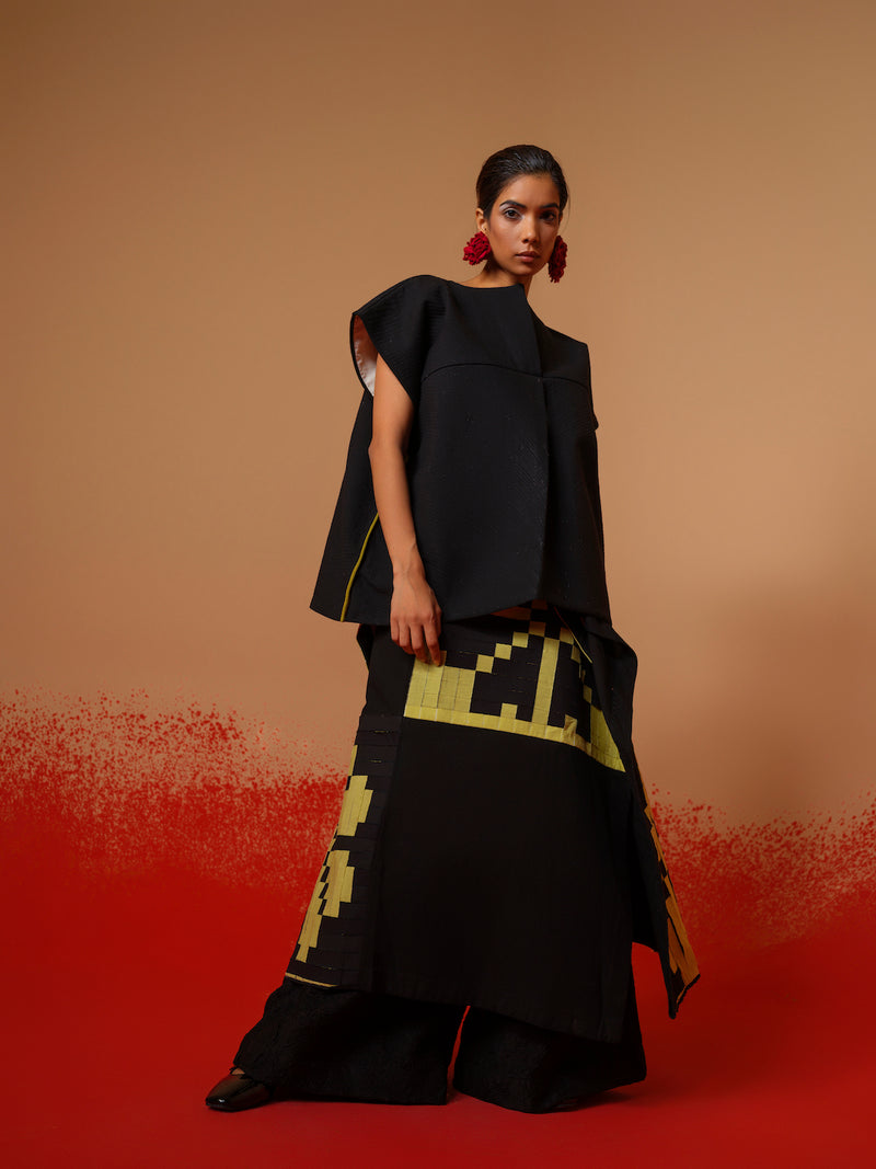 Ember Top-Black cotton matty tops and shirts by Stoique in black for women in Singapore