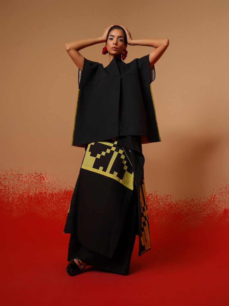 Ember Top-Black cotton matty tops and shirts by Stoique in black for women in Singapore