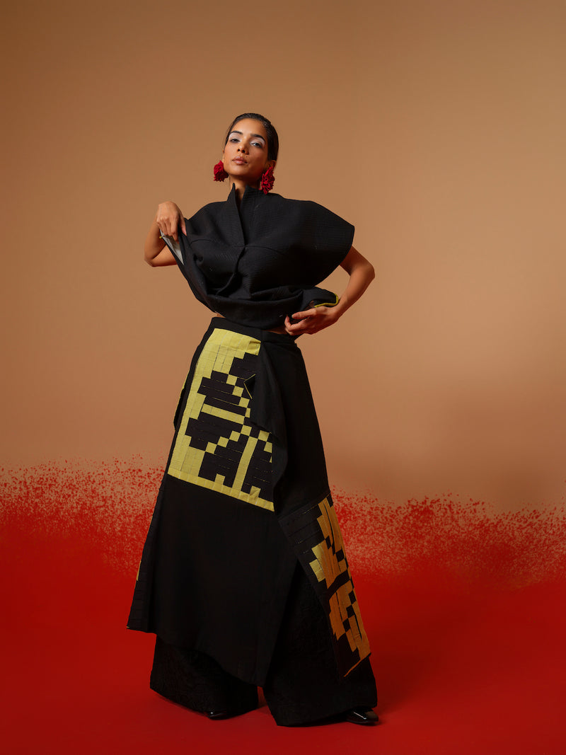 Ember Top-Black cotton matty tops and shirts by Stoique in black for women in Singapore