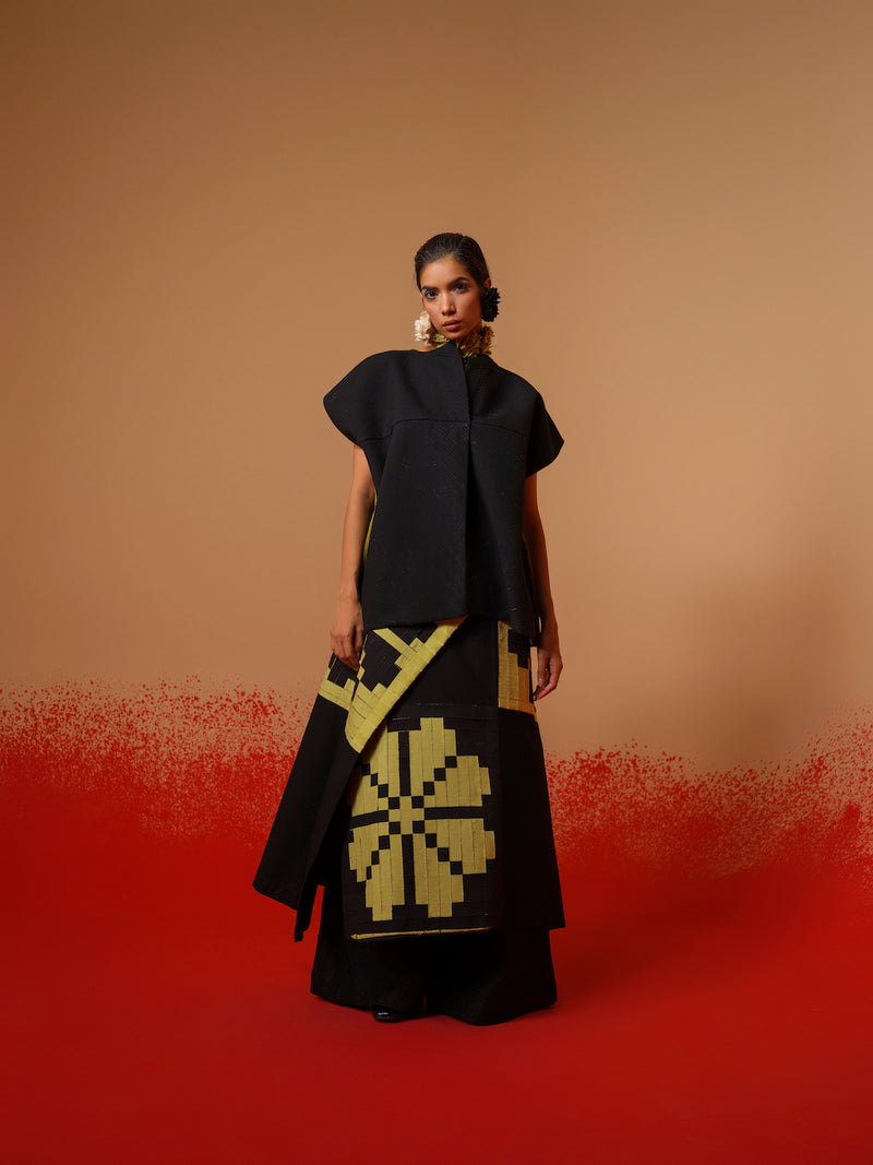 Ember Top-Black cotton matty tops and shirts by Stoique in black for women in Singapore