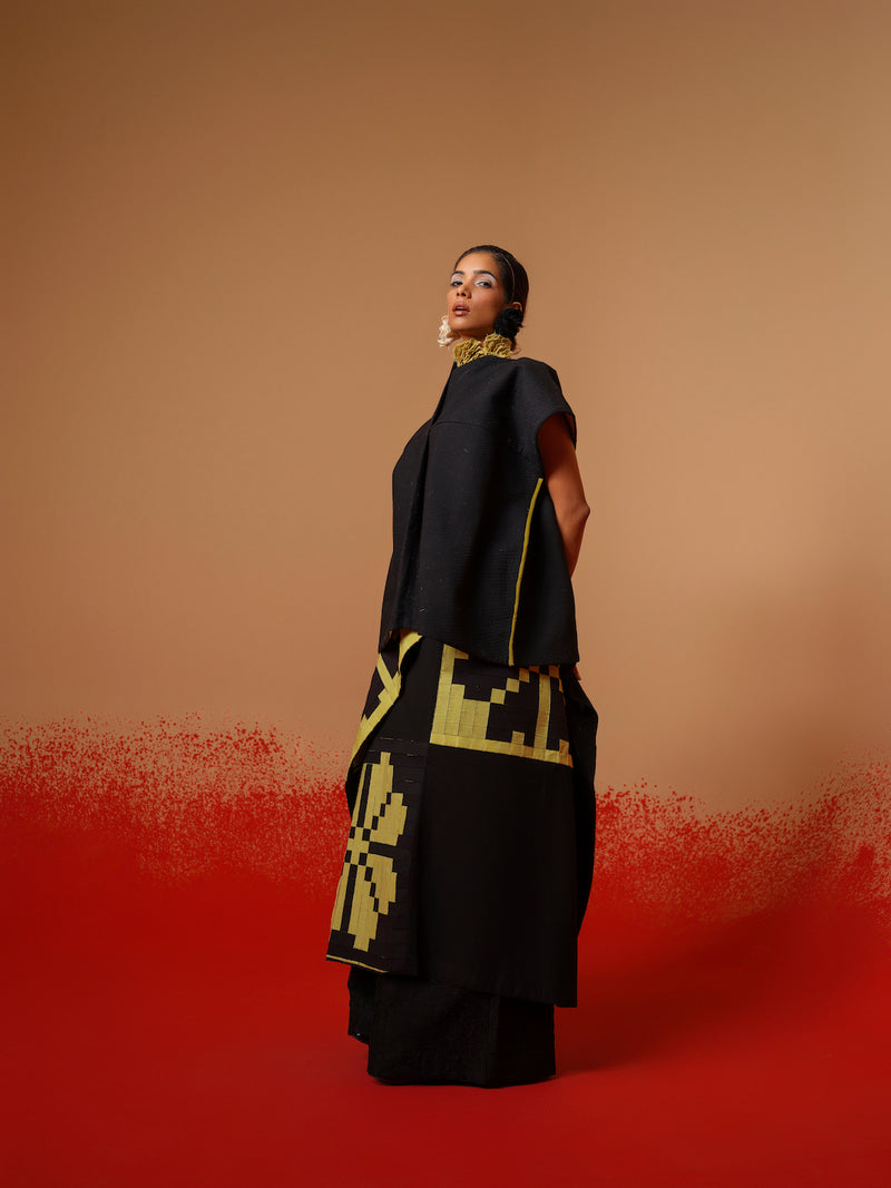 Ember Top-Black cotton matty tops and shirts by Stoique in black for women in Singapore