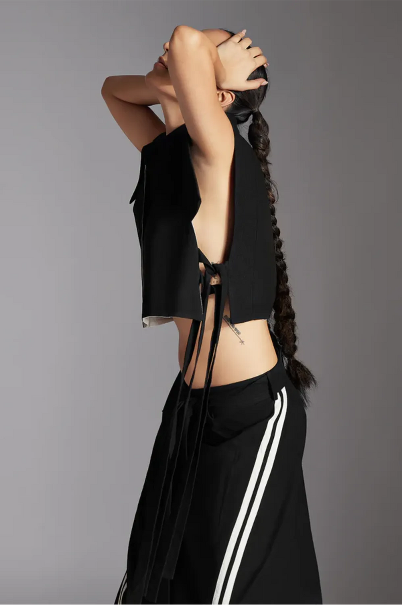 Emy Jacket-Black cotton by Chola in black color for women in Singapore