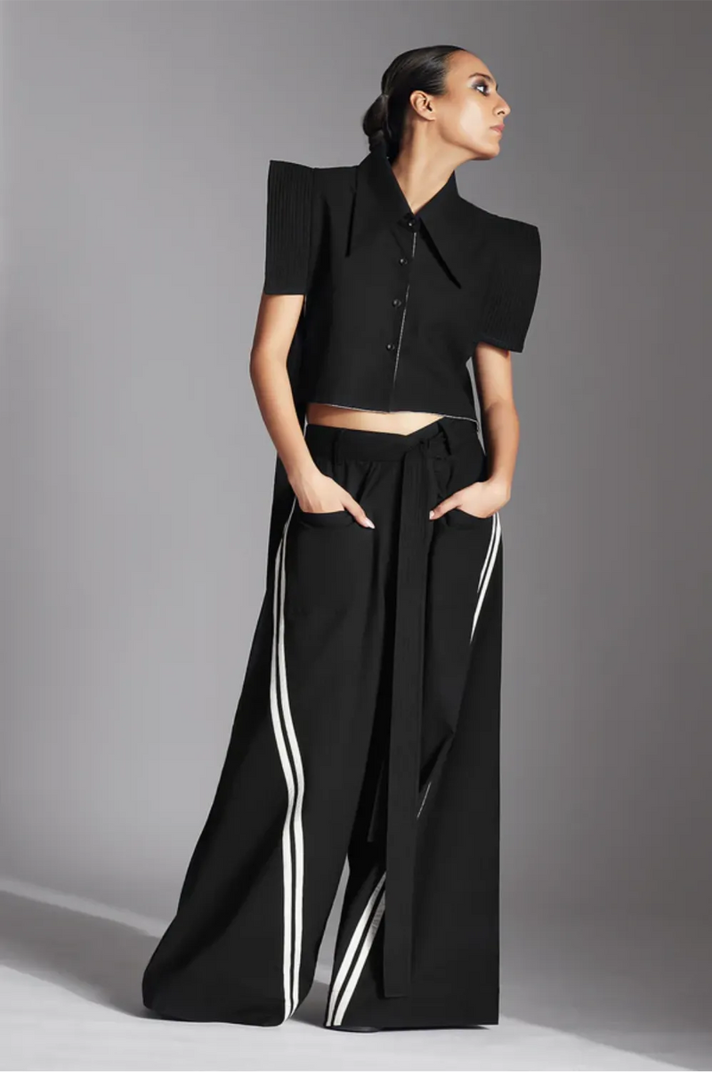 Emy Jacket-Black cotton by Chola in black color for women in Singapore