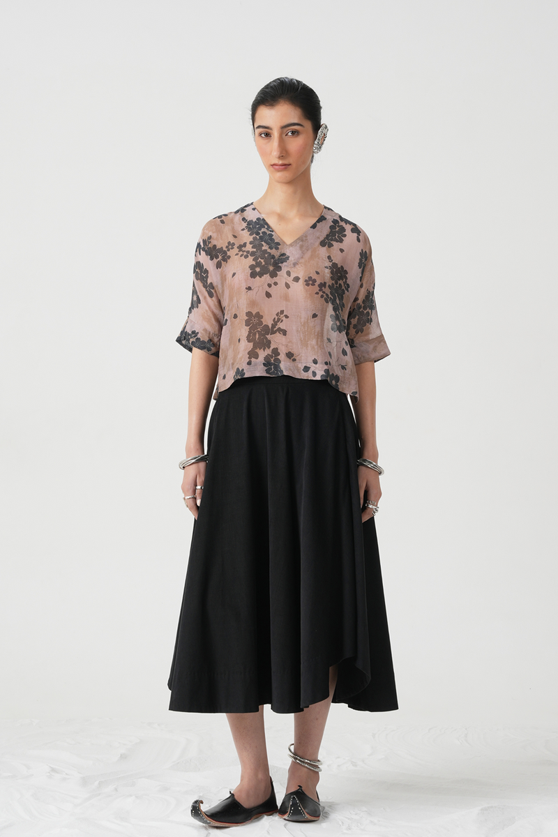 Erina Floral Print Handwoven Top
