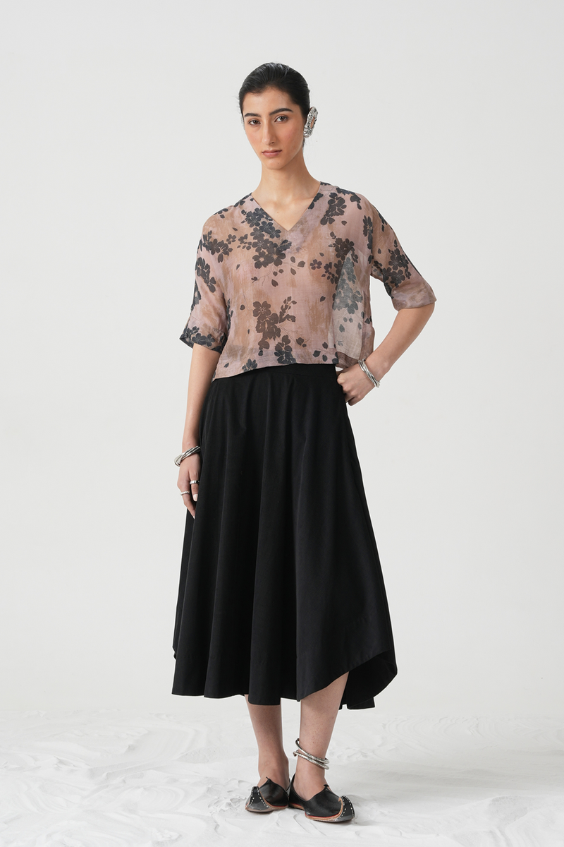 Erina Floral Print Handwoven Top