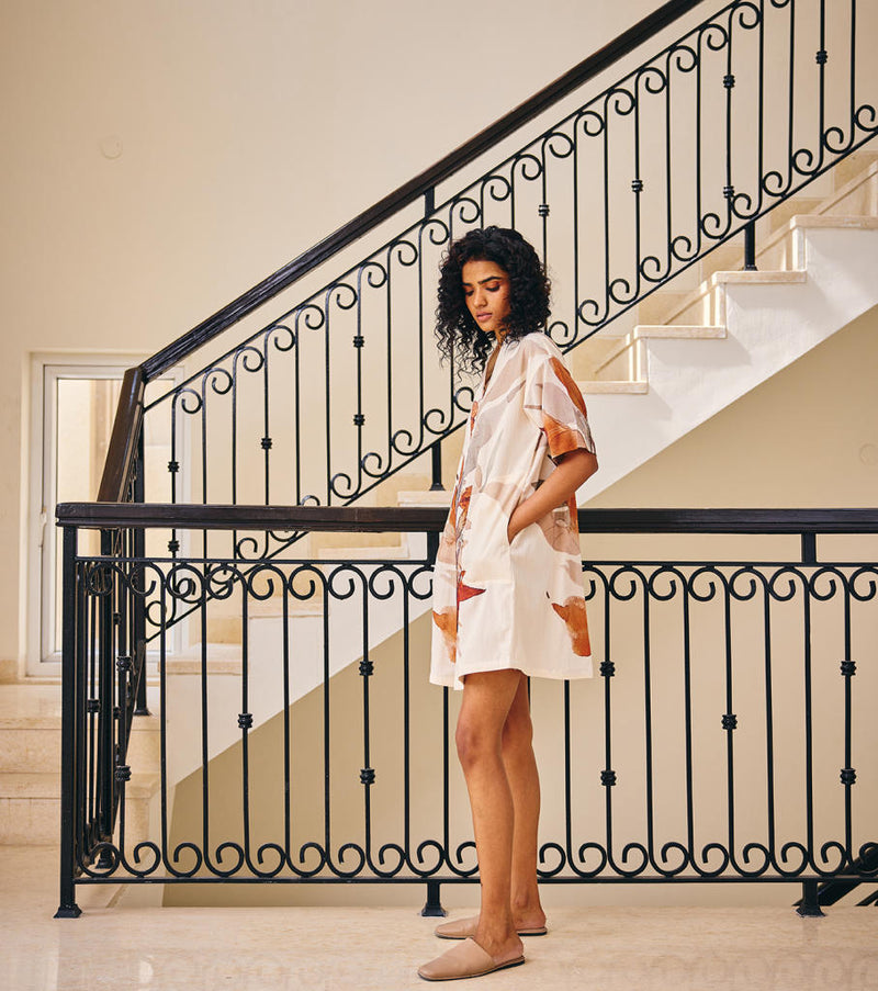 Eternal Sunshine Dress cotton by Khara Kapas in white for women in Singapore