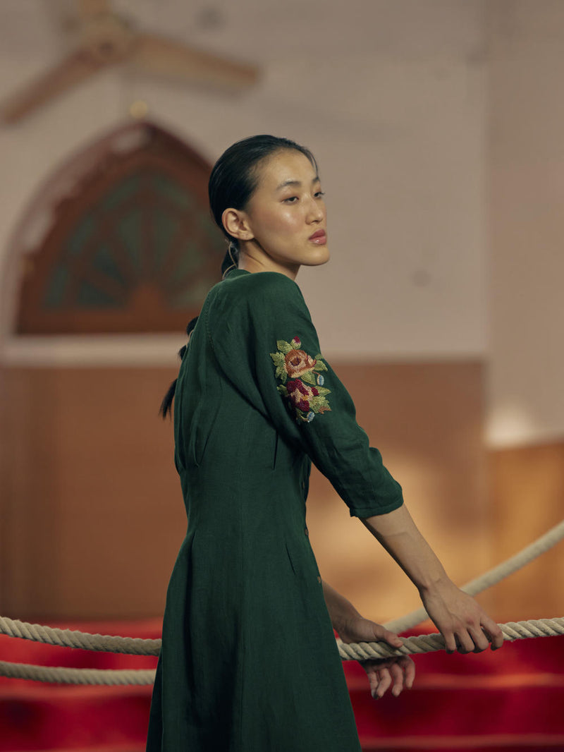 Eva Dress - Emerald Green by CORD for in Singapore