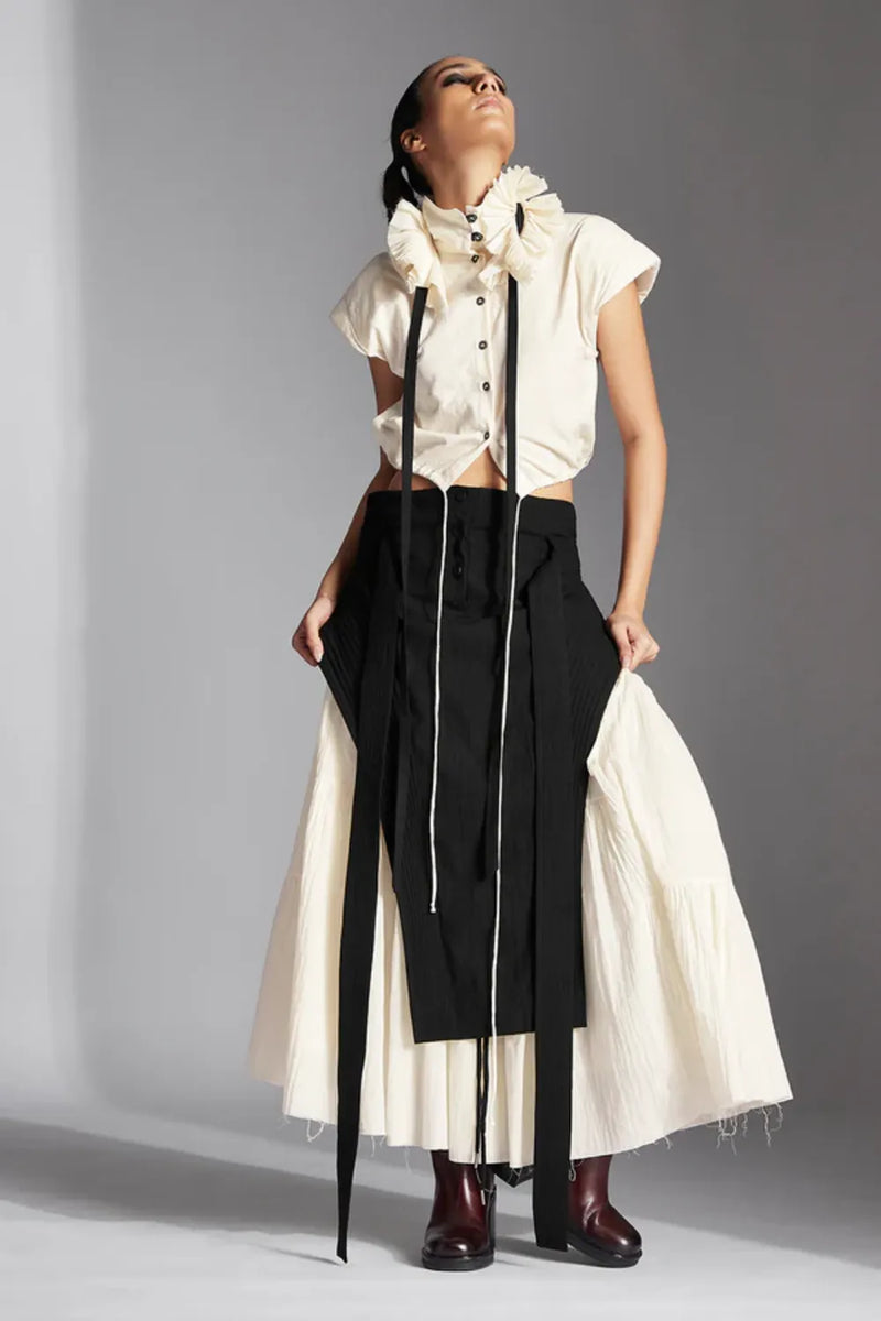 Eva Shirt-White cotton by Chola in white color for women in Singapore
