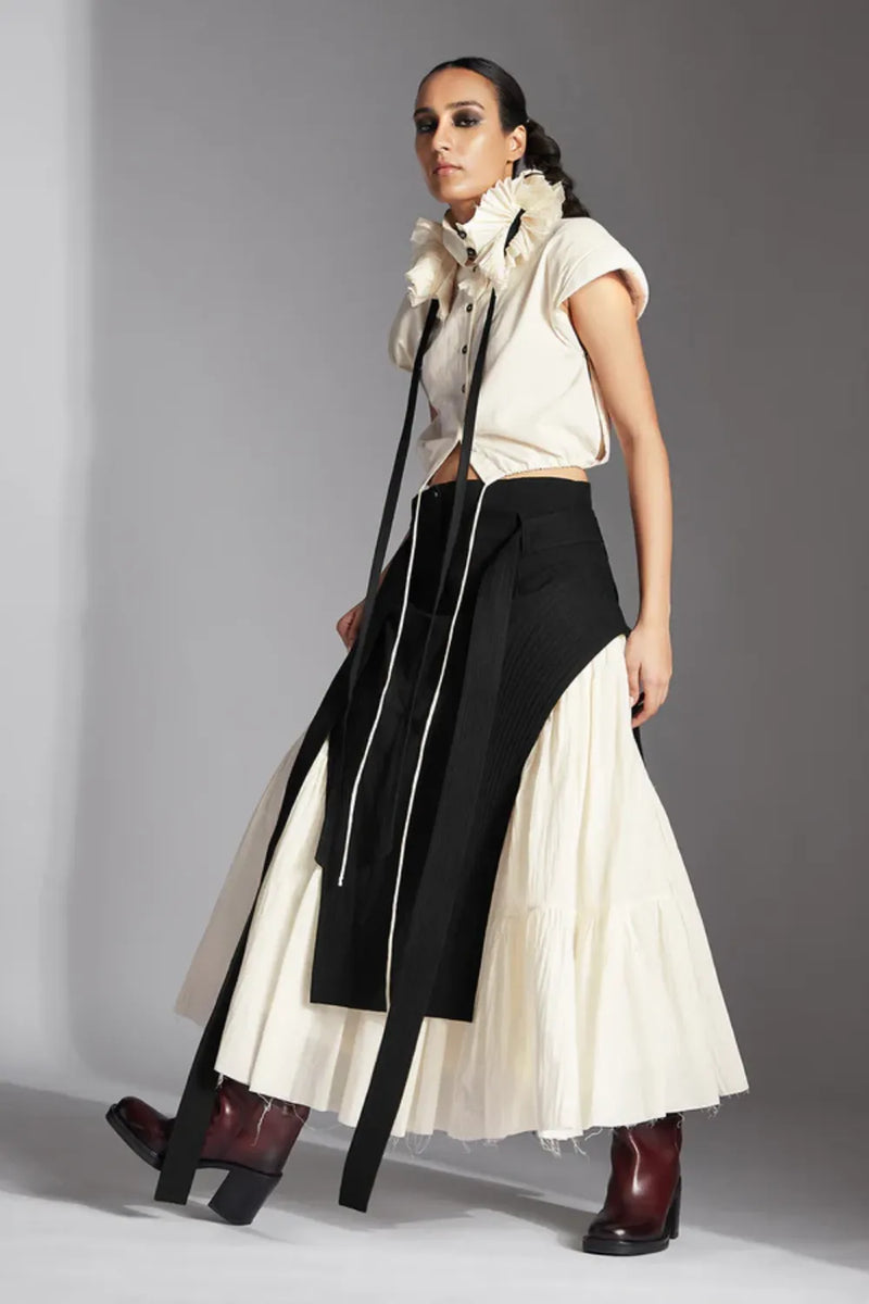 Eva Shirt-White cotton by Chola in white color for women in Singapore