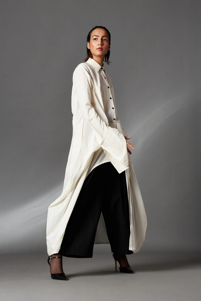 Everett Shirt-White cotton by Chola in white color for women in Singapore