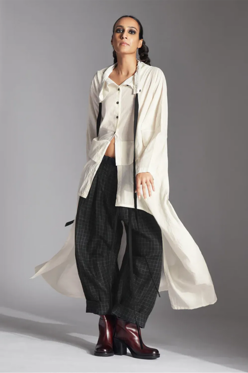 Evia Shirt-White cotton by Chola in white color for women in Singapore
