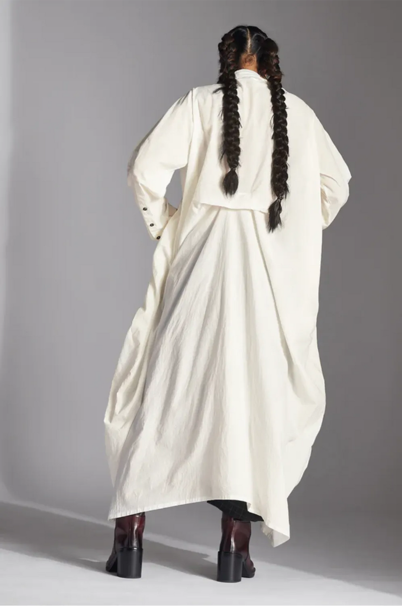 Evia Shirt-White cotton by Chola in white color for women in Singapore