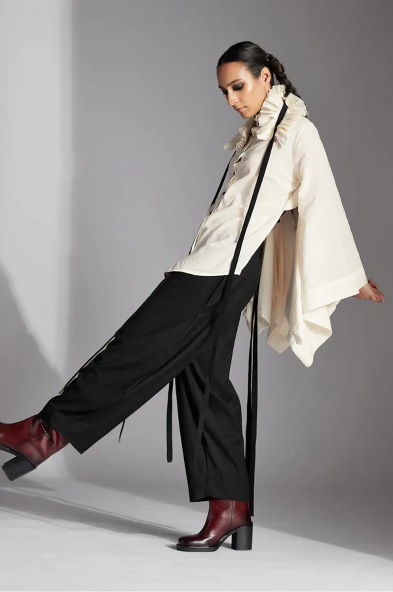 Evra Shirt-White cotton by Chola in white color for women in Singapore