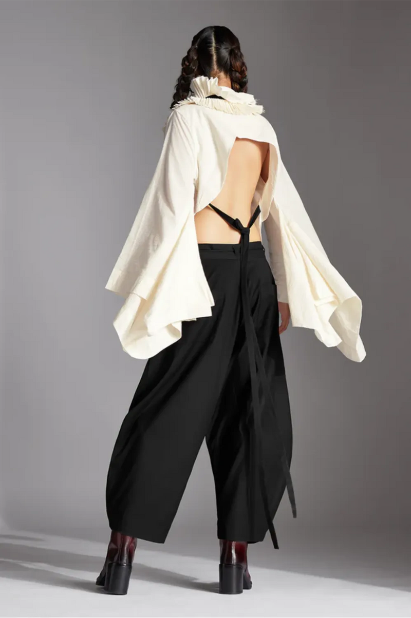 Evra Shirt-White cotton by Chola in white color for women in Singapore