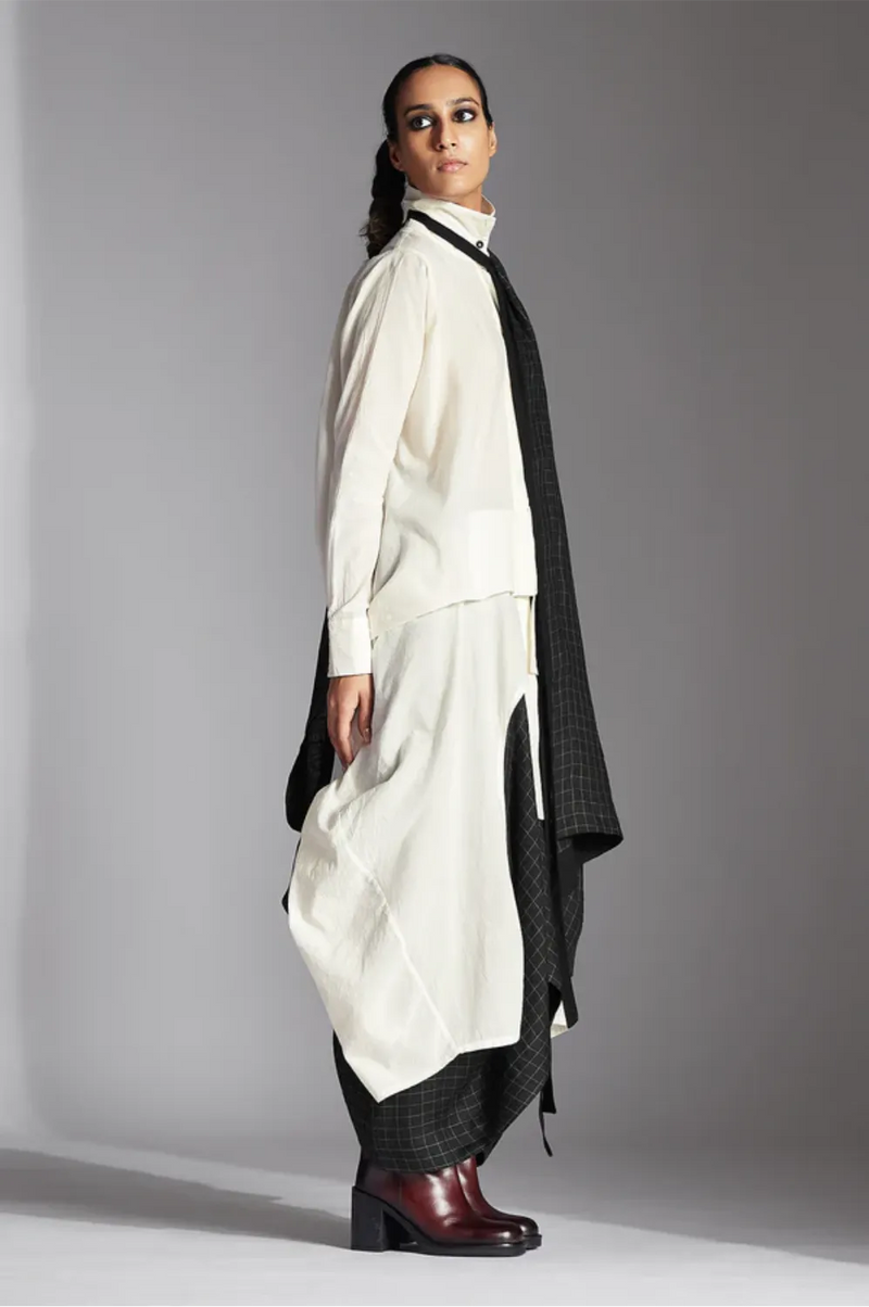 Eza Shirt-White cotton by Chola in white color for women in Singapore