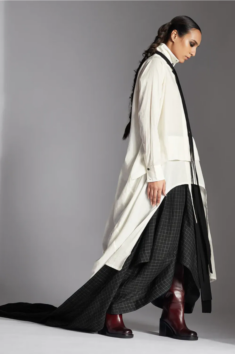 Eza Shirt-White cotton by Chola in white color for women in Singapore