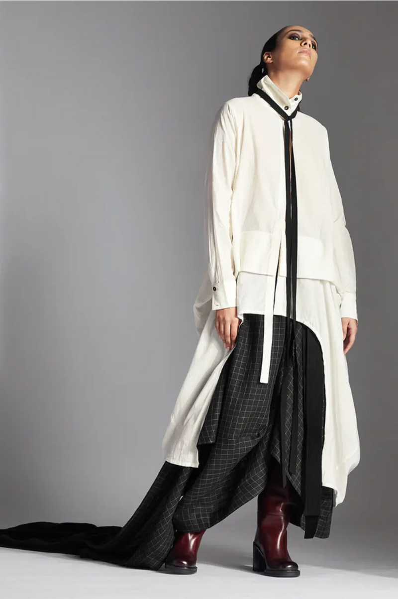 Eza Shirt-White cotton by Chola in white color for women in Singapore