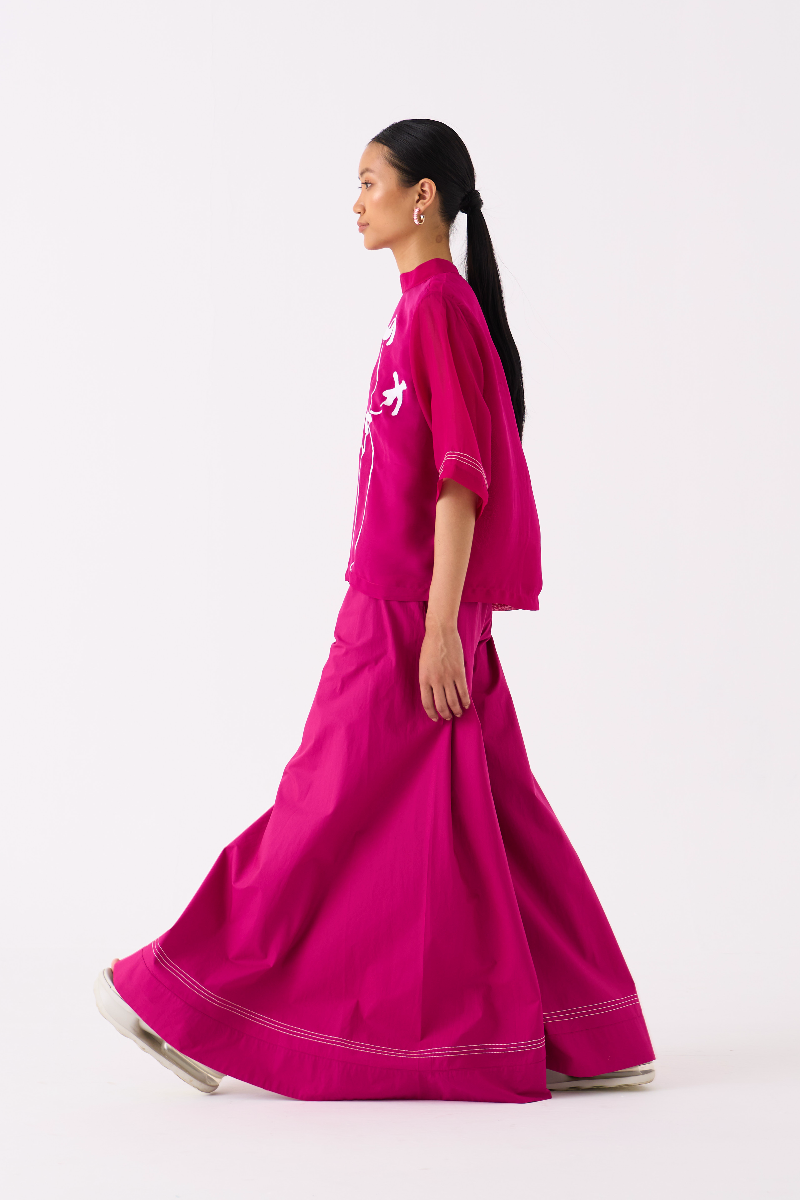 POPPY TOP-FUSCHIA organza by THREE for women in Singapore