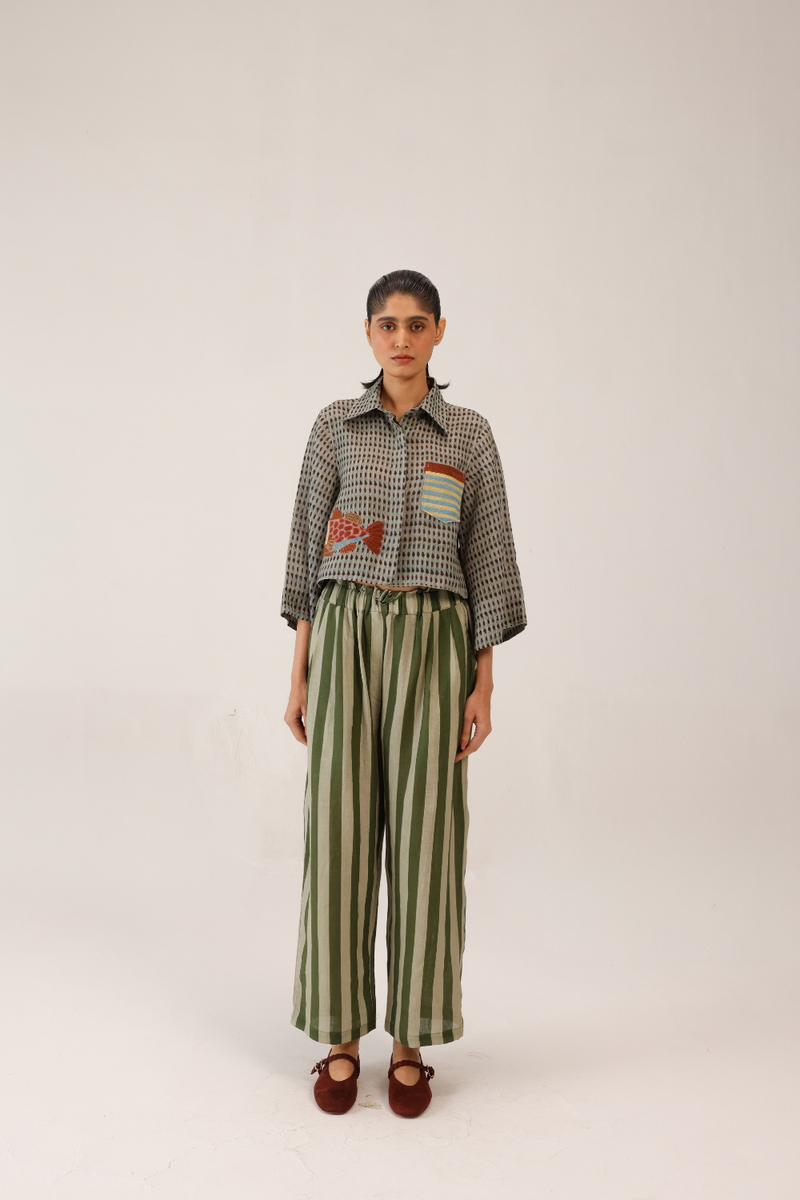 FERN TOP - FISH APPL all linen by CORD for women in Singapore