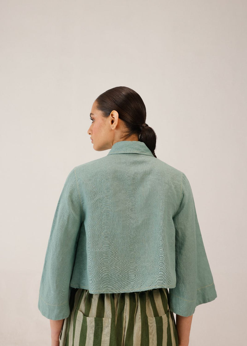 FERN TOP - SAILOR PALE BLUE all linen by CORD for women in Singapore