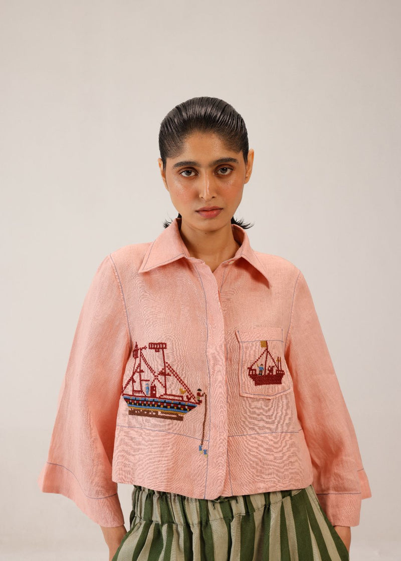 FERN TOP - SAILOR ROSE all linen by CORD for women in Singapore