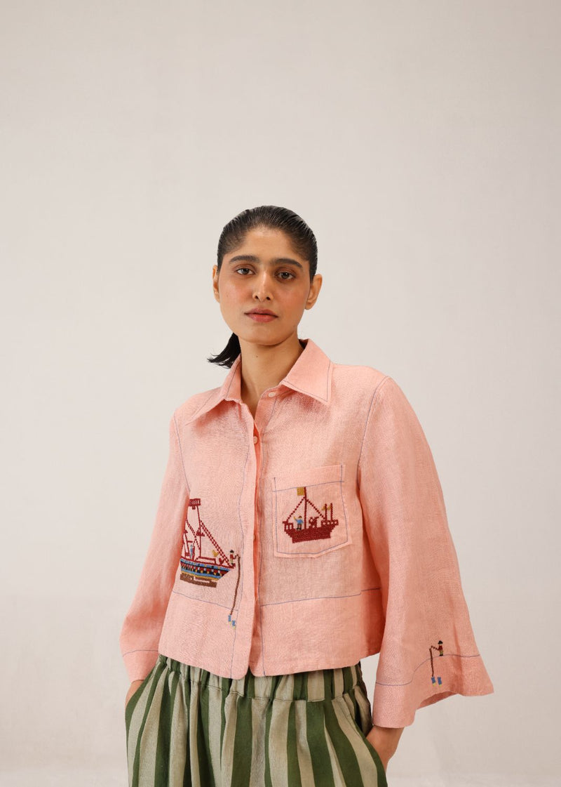 FERN TOP - SAILOR ROSE all linen by CORD for women in Singapore