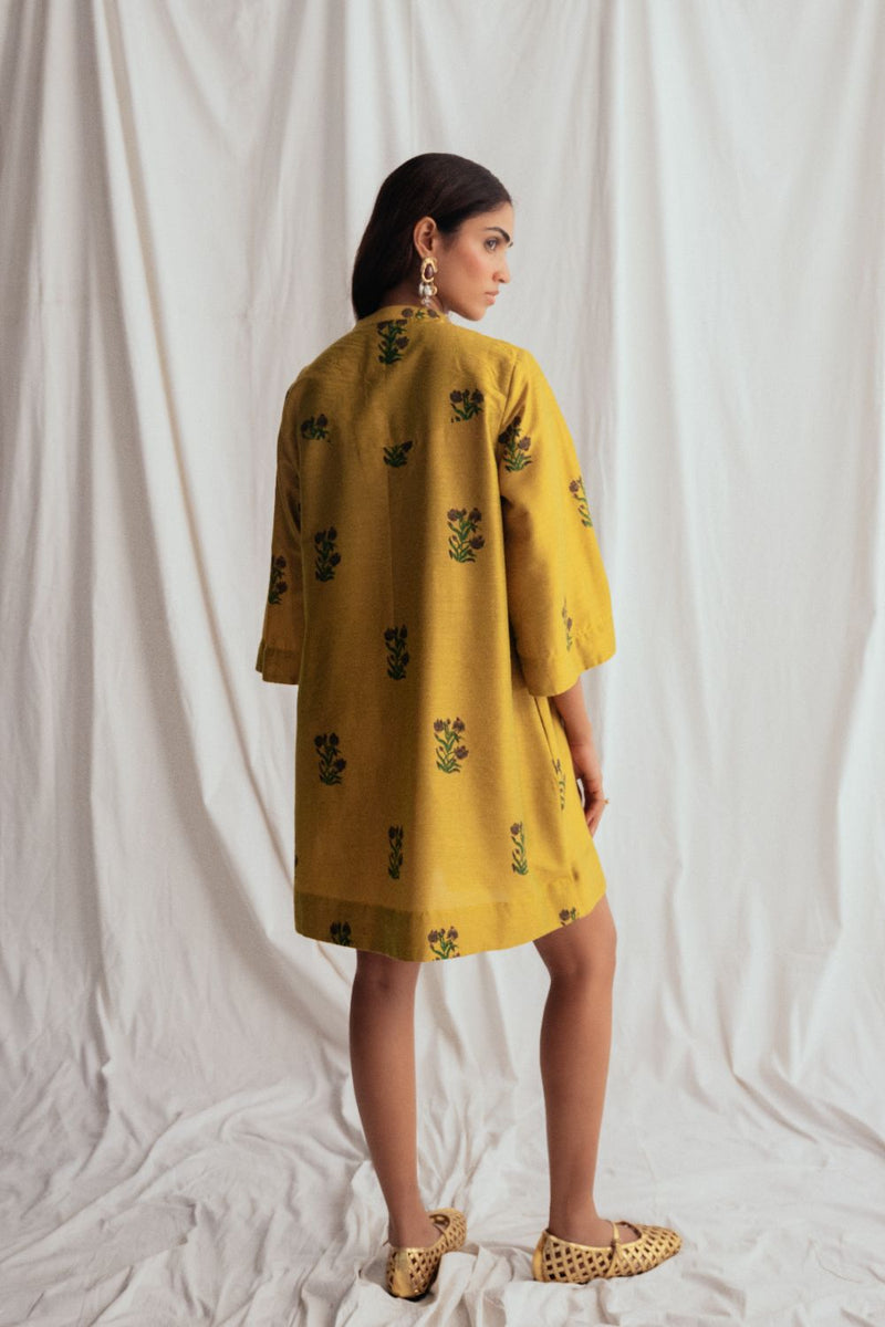 Nimbu Silk Shift Dress silk by JodiLife for women in Singapore