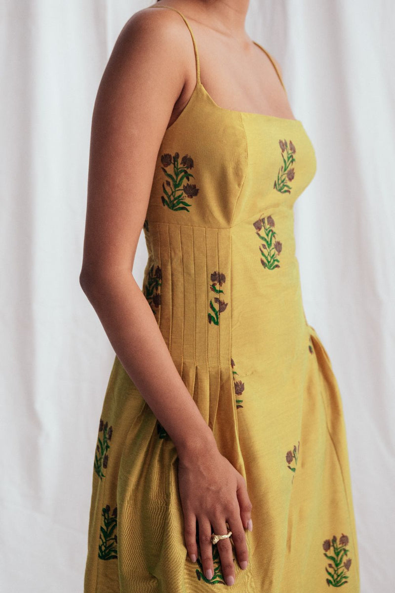 Nimbu Silk Dress silk by JodiLife for women in Singapore