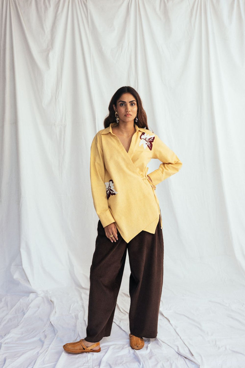Aamras Handloom Wrap Shirt cotton by JodiLife for women in Singapore